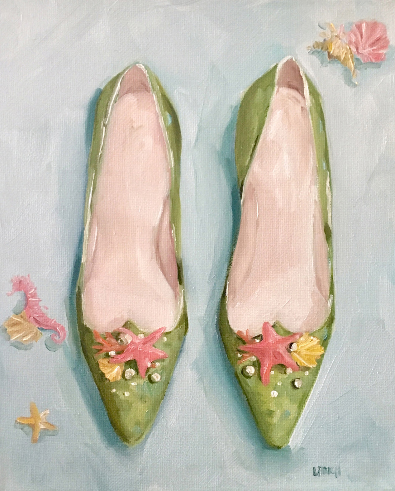 Seashell Slippers - Fine Art Print