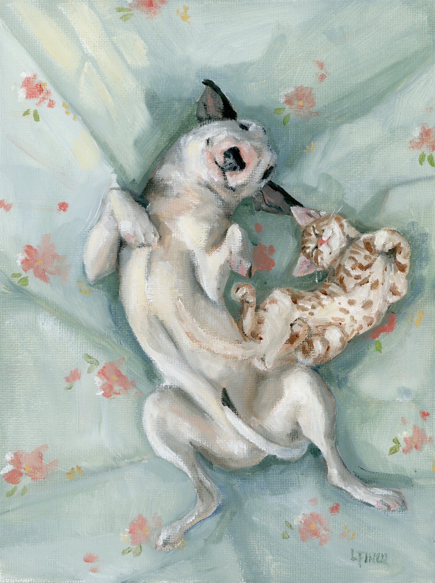 "Marley and Maple" - original 6 x 8 inch oil on canvas board