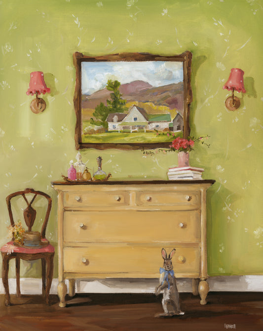 "A Visitor to Hill Top Cottage" - 11 x 14 inch oil on canvas board