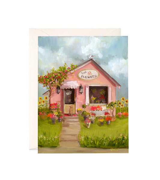 Fresh Flowers - Hand Glittered Notecard