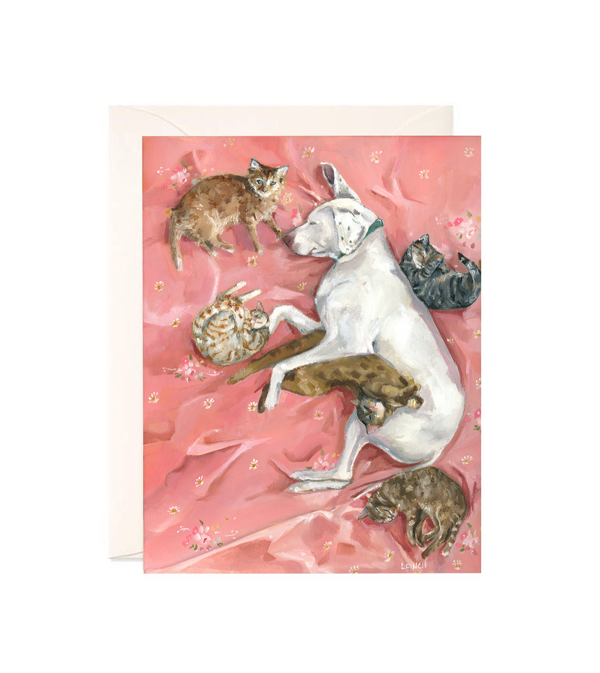 Lazy Daisy - Hand Glittered Notecard