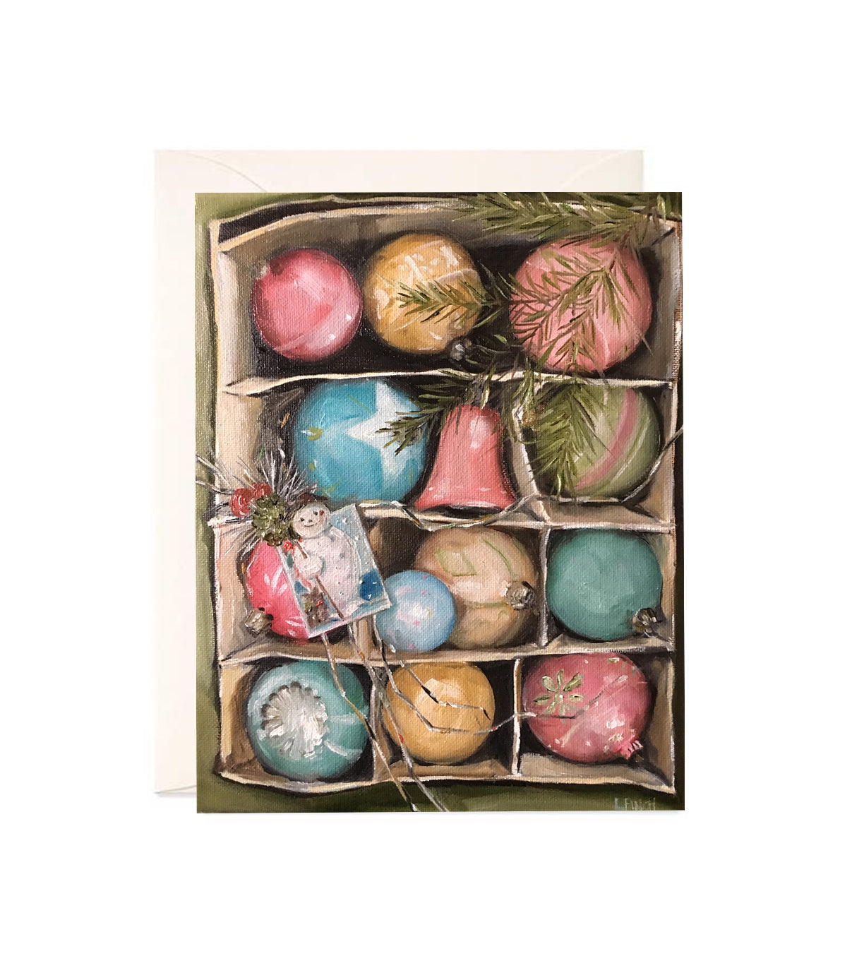 Little Bits of Christmas - Hand Glittered Notecard