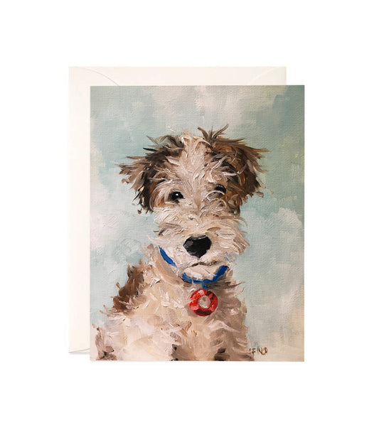 Pip at the Seaside - Hand Glittered Notecard