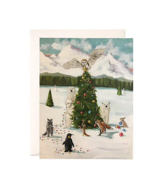 The Christmas Star - Hand Glittered Notecard