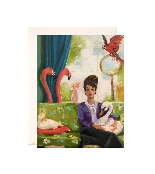 The Ornithologist - Hand Glittered Notecard