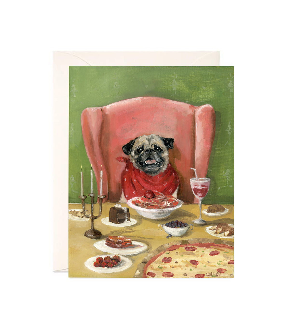 When In Rome - Hand Glittered Notecard