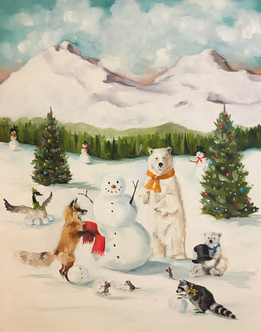 The Happiest Snowman - Fine Art Print
