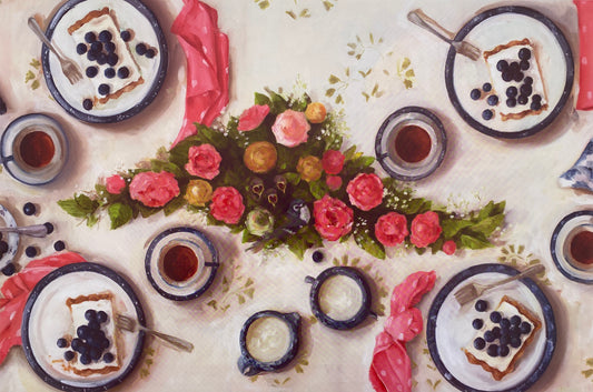 Wild Blueberries Paper Placemats - Set of 8